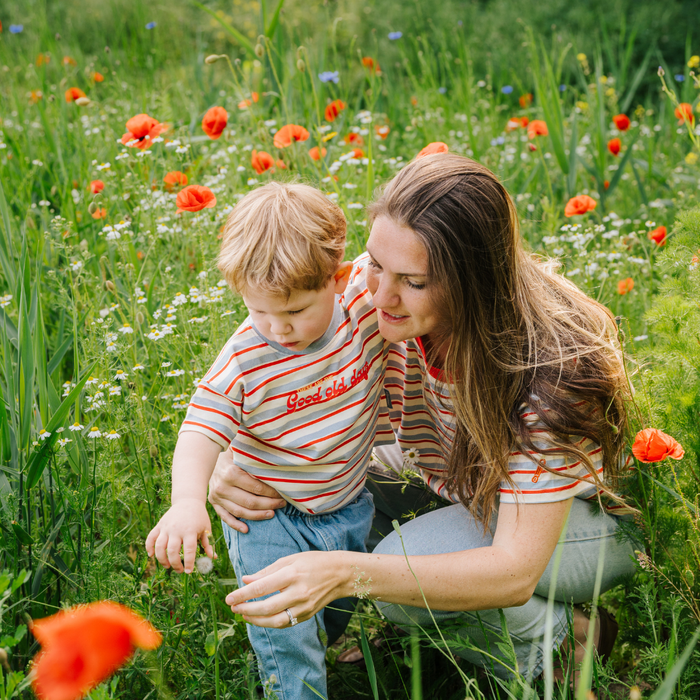 Oversized Breastfeeding Tee Retro Stripe