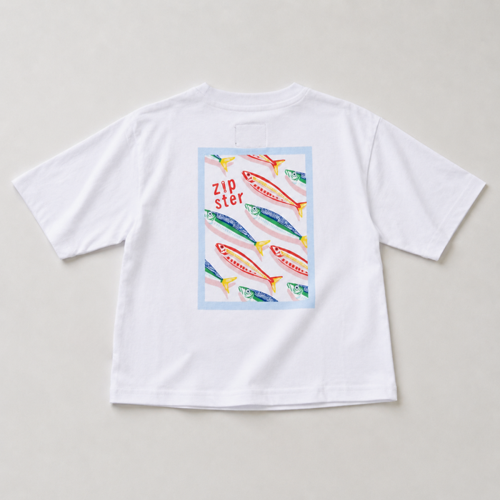 Oversized Kid's T-Shirt White Sardines