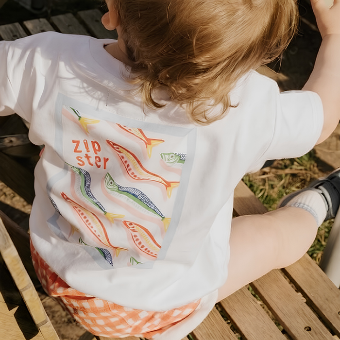Oversized Kid's T-Shirt White Sardines