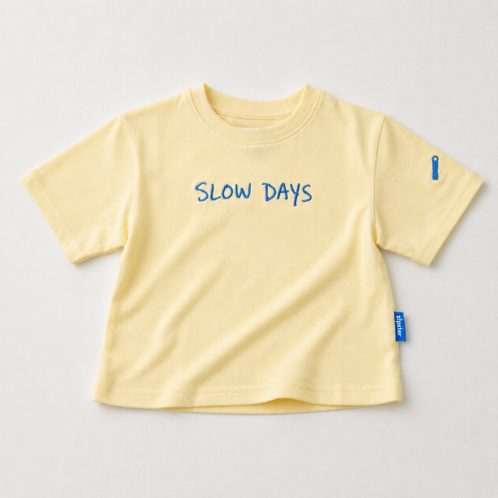 Oversized Kid's T-Shirt Yellow Slow Days