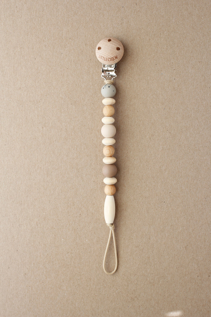 Baby Pacifier Clip - Omar | Ash littleCHEW