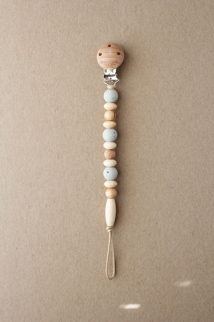 Baby Pacifier Clip - Omar | Speckled Soft Sage littleCHEW