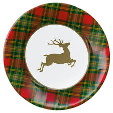 Reindeer Tartan Red