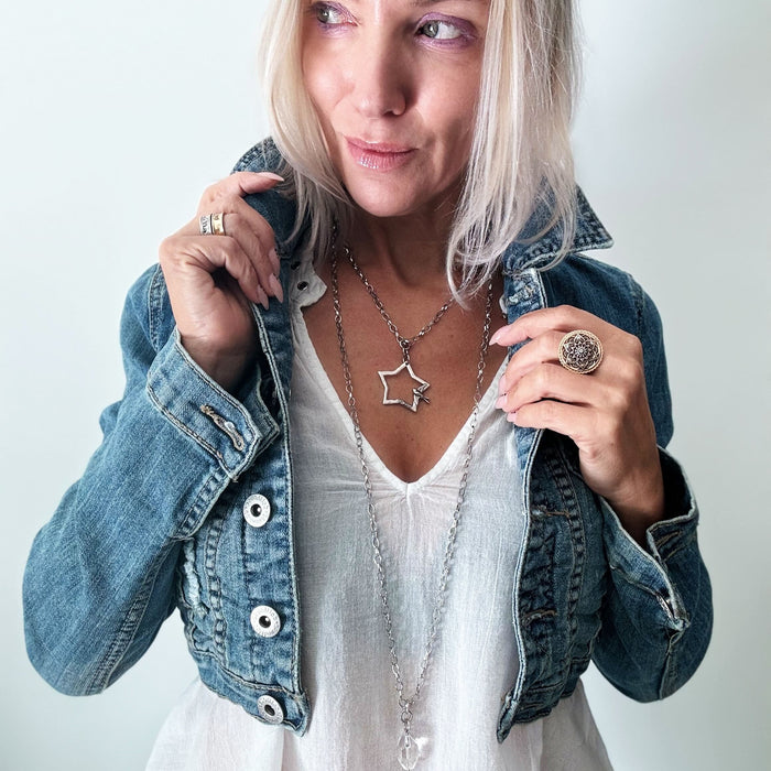 Peace & Love Star and Bird Original Lite Necklace