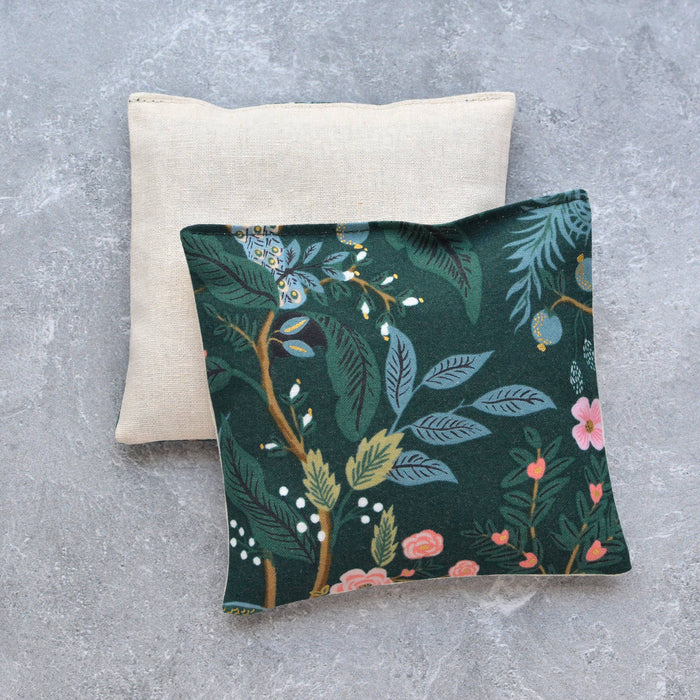 Peacock Garden Deep Teal Cotton Lavender Sachet Bundle