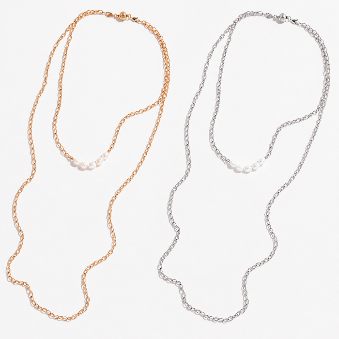Pearl Layering Chain Necklace