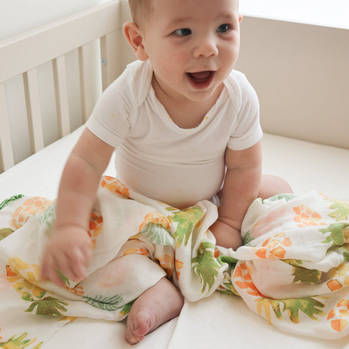 Pineapple Large Muslin Blanket