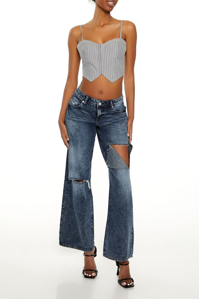 Pinstriped Cropped Cami