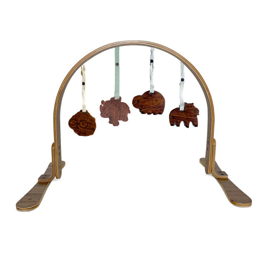 Baby play gym | all wood - dark jungle Finn + Emma