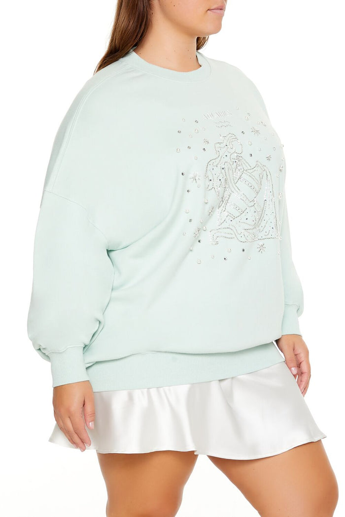 Plus Size Beaded Aquarius Pullover