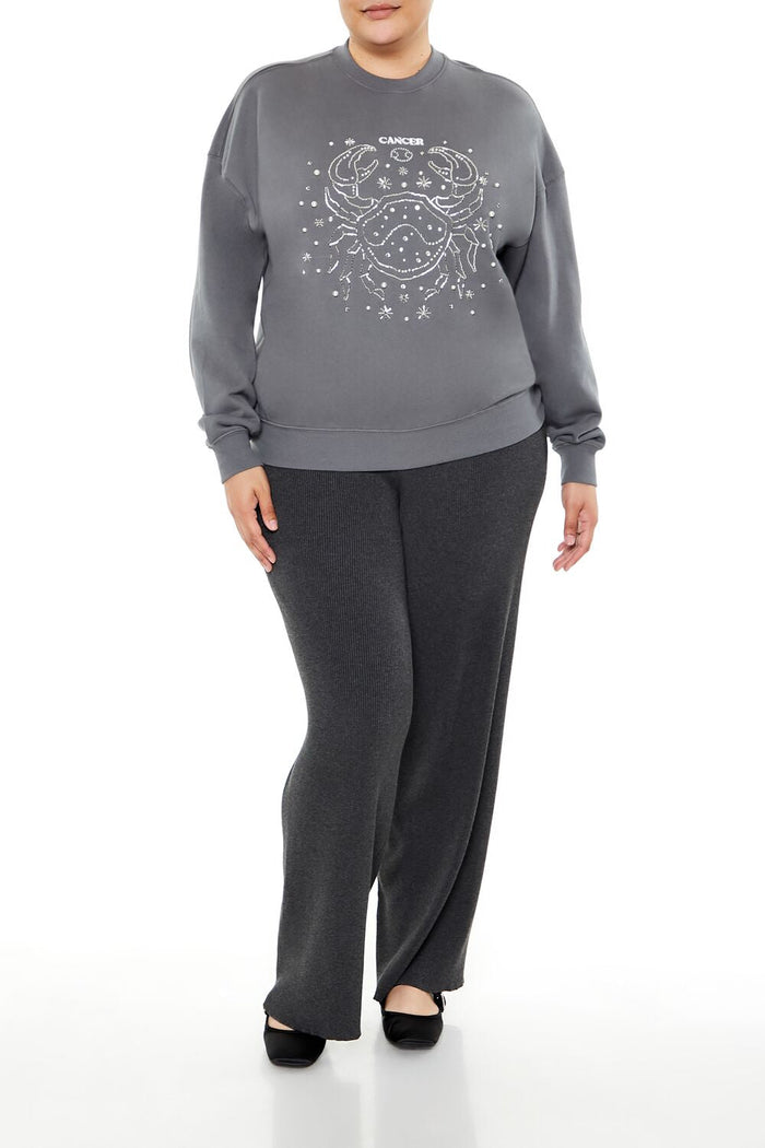 Plus Size Beaded Cancer Pullover