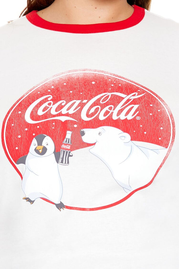 Plus Size Coca-Cola Ringer Baby Tee