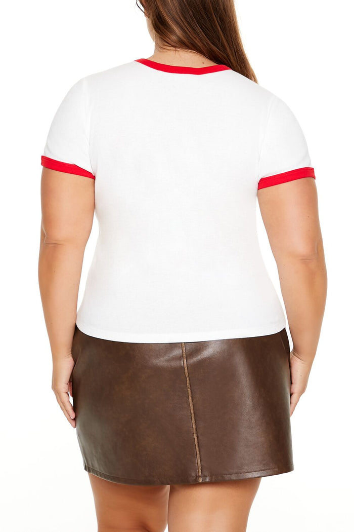 Plus Size Coca-Cola Ringer Baby Tee