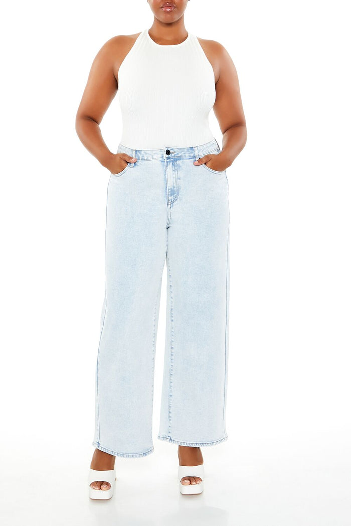 Plus Size Crisscross Sweater-Knit Bodysuit