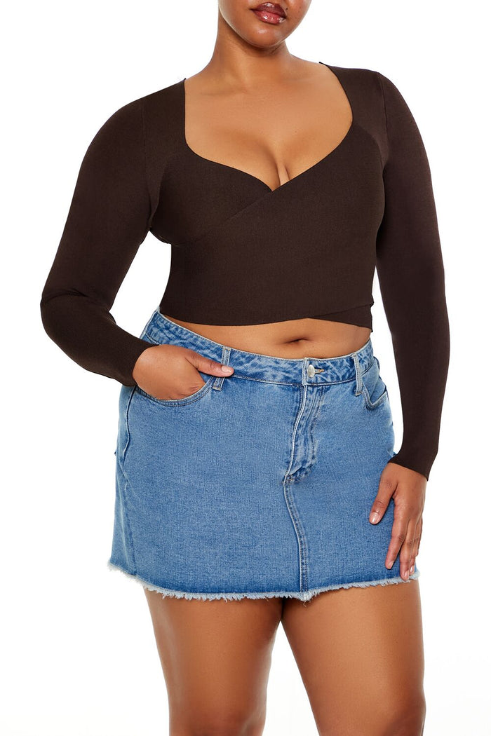 Plus Size Crossover Sweater
