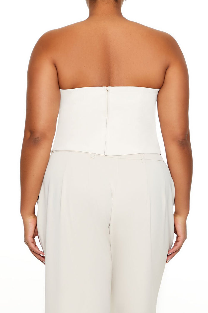 Plus Size Lace-Up Tube Top