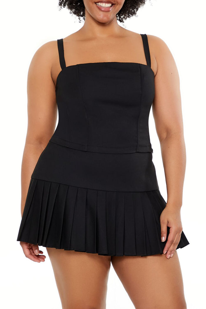 Plus Size Poplin Smocked Cami
