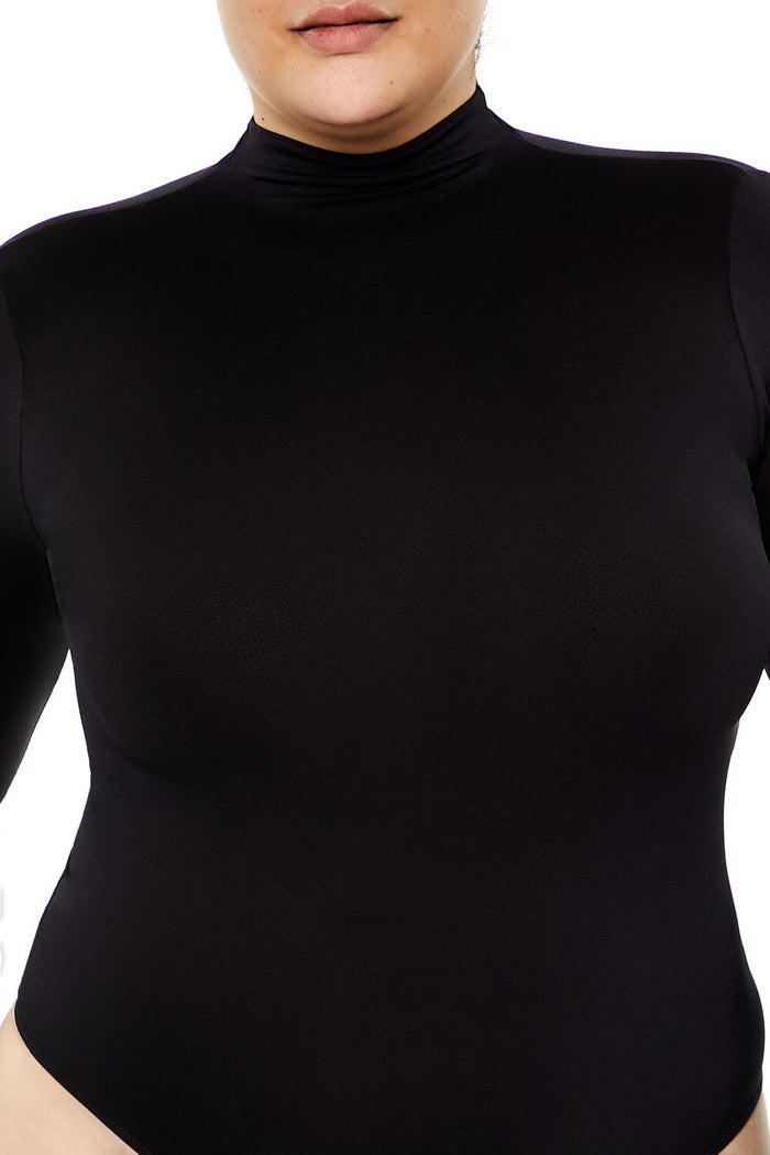 Plus Size Seamless Mock Neck Bodysuit