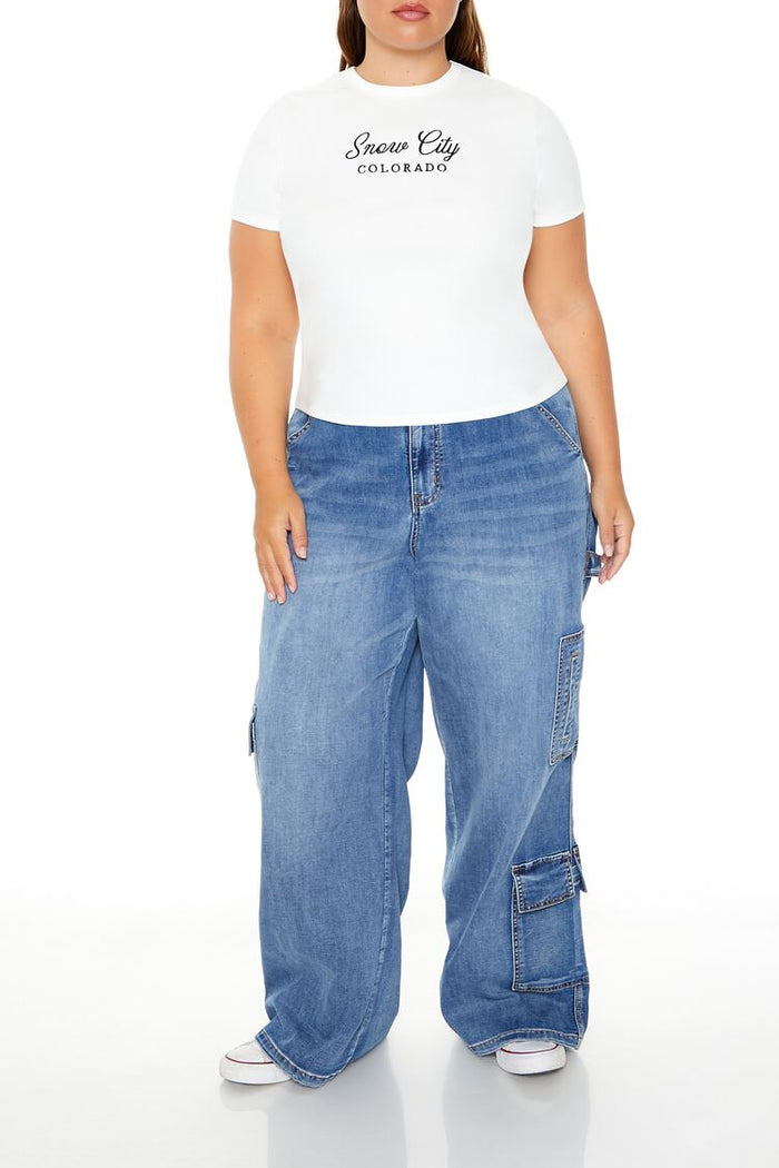 Plus Size Snow City Baby Tee