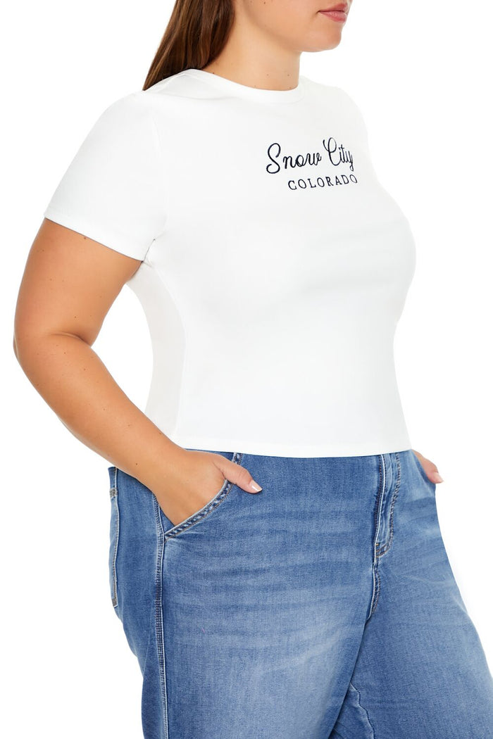 Plus Size Snow City Baby Tee