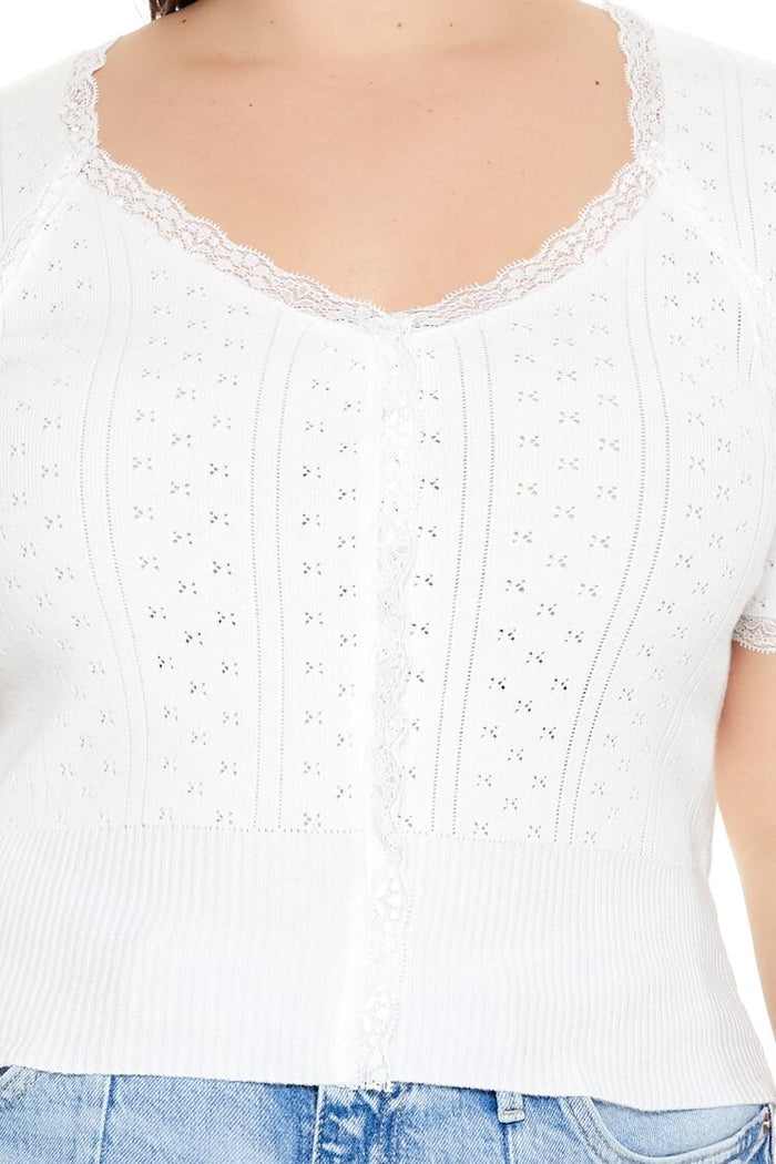 Plus Size Sweater-Knit Crop Top