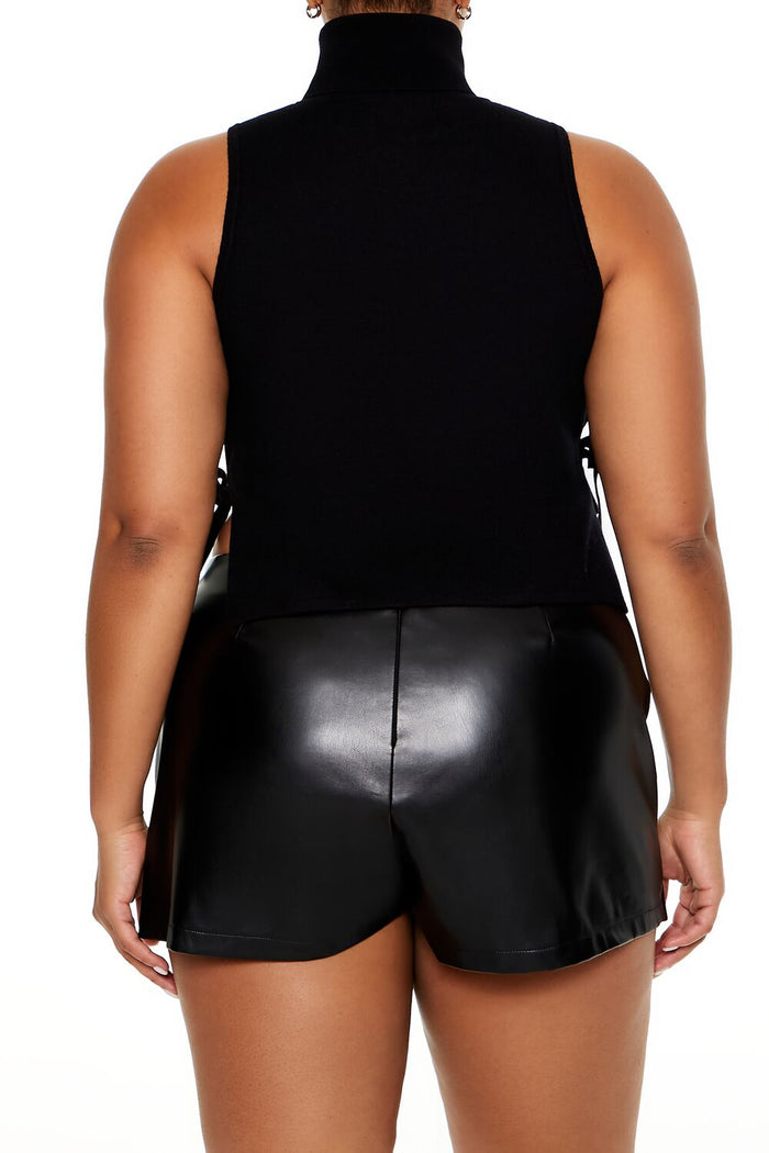Plus Size Sweater-Knit Crop Top