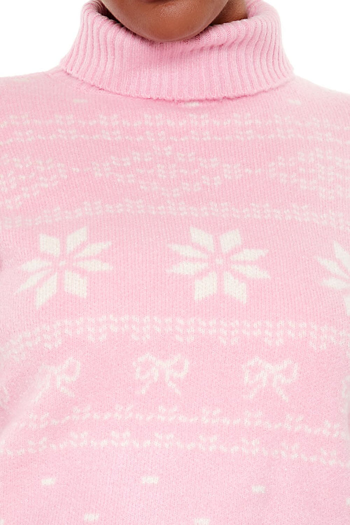 Plus Size Turtleneck Fair Isle Sweater