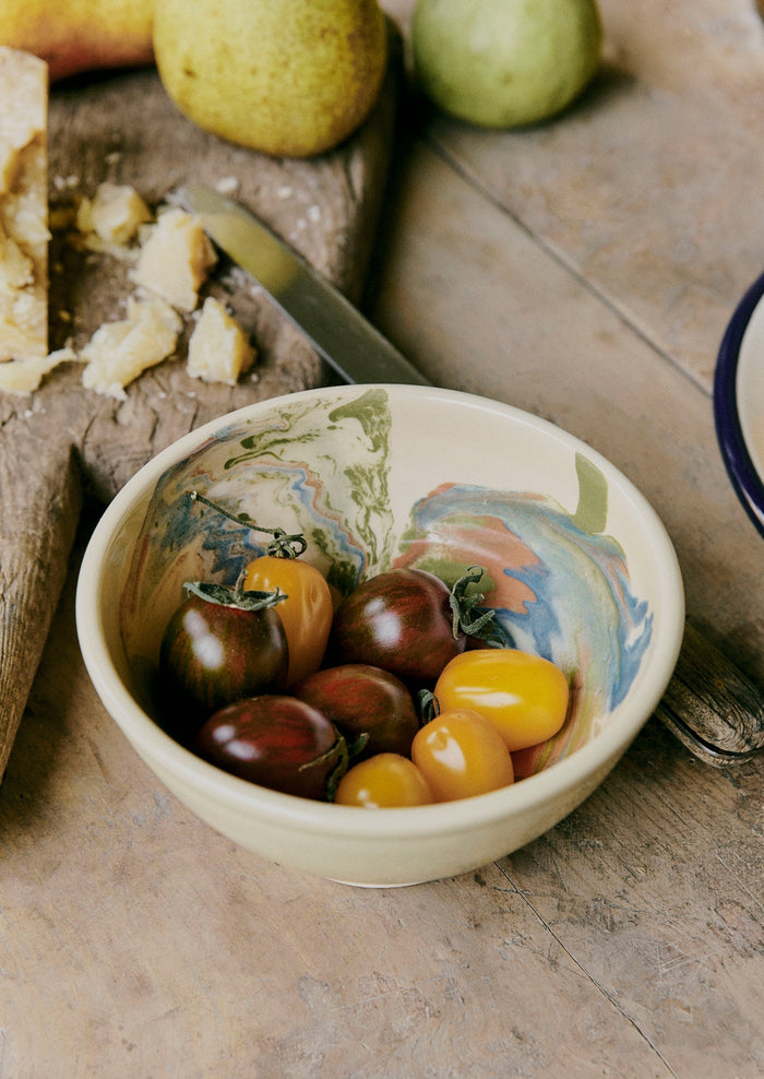 Poterie Barbotine Marbled Breakfast Bowl | Sand/Moss
