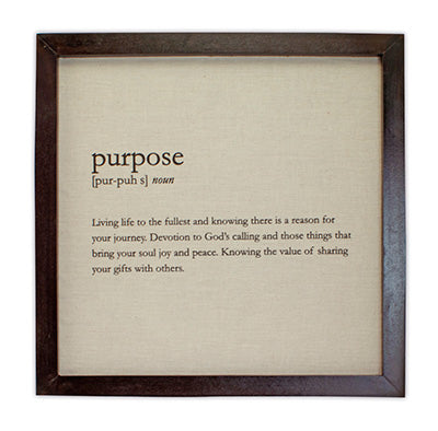 "Purpose"  Wall Plaque