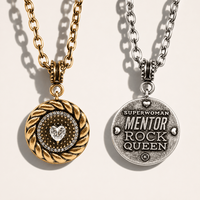 Queen Crystal Heart Adjustable  Necklace