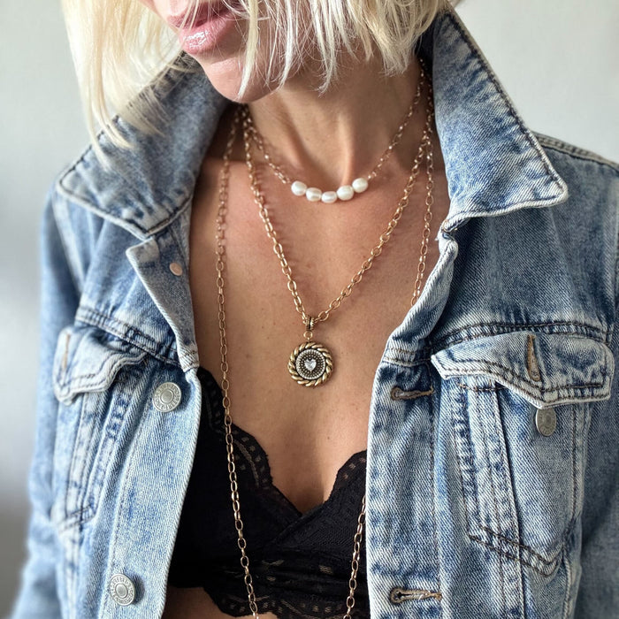 Queen Crystal Heart Adjustable  Necklace