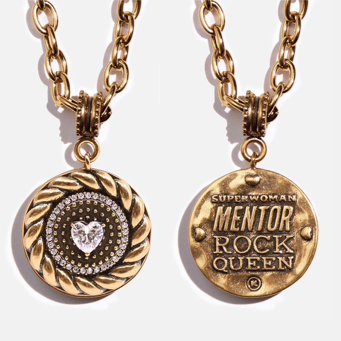 Queen Crystal Heart Adjustable  Necklace
