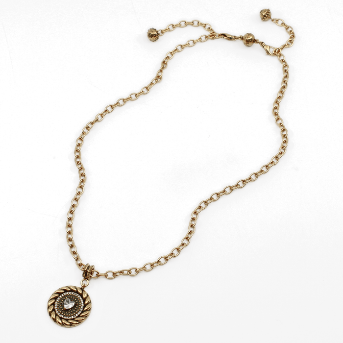 Queen Crystal Heart Adjustable  Necklace