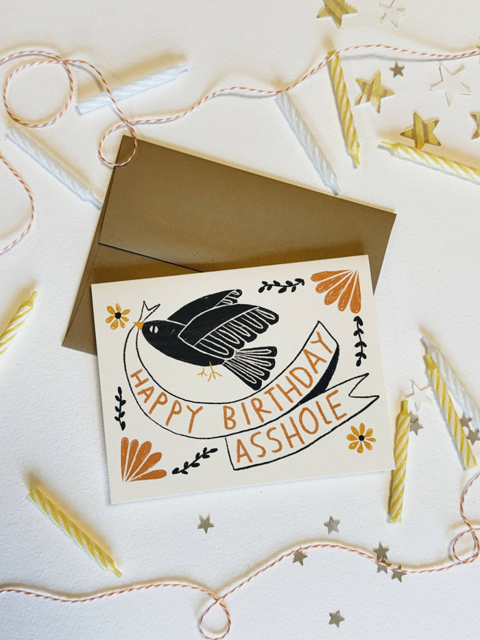RANI BAN CO - HAPPY BIRTHDAY ASSHOLE Birthday Card