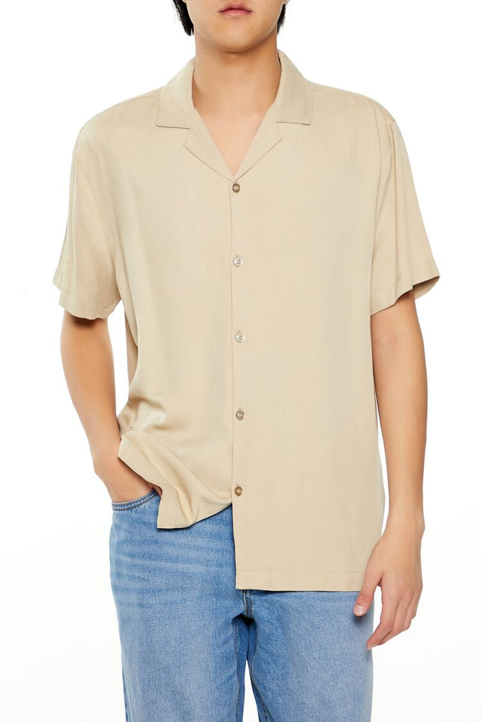 Rayon Cuban-Collar Shirt