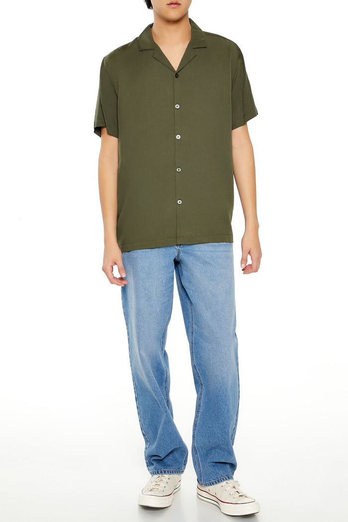 Rayon Cuban-Collar Shirt