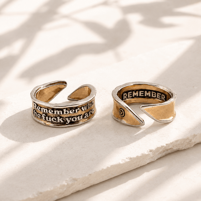 Remember Who The F*ck You Are Remember Adjustable Ring