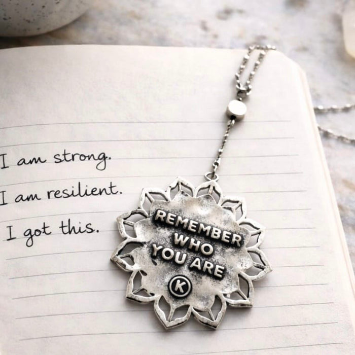 Remember Who You Are Flower Mandala Drop Choker Necklace