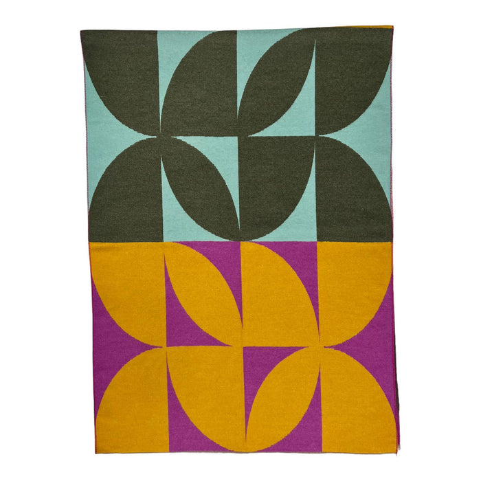 Retro print on cashmere blend scarf finished with fringes