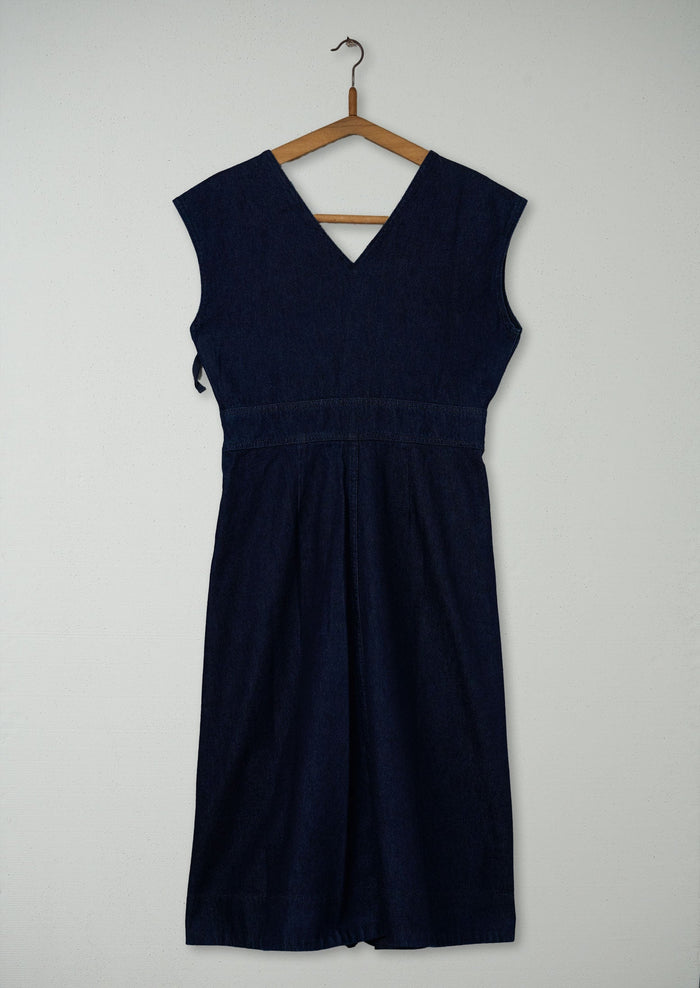 Reworn V Neck Dress Size 6 (1068) | Indigo