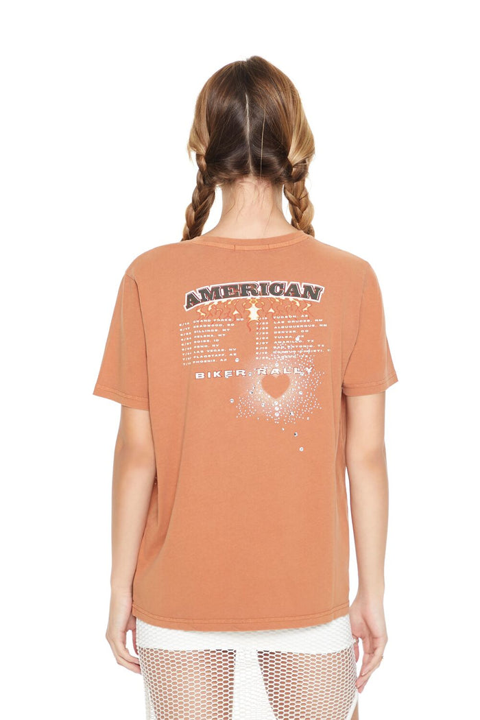 Rhinestone Biker Rally Tee