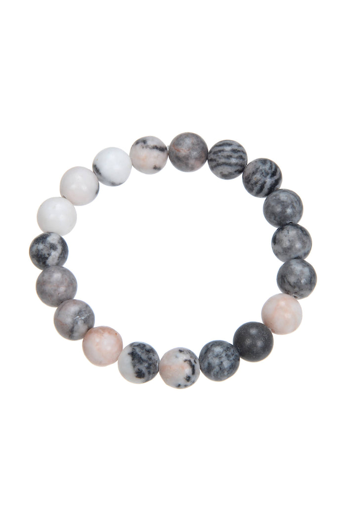 Rhodonite Stone Beaded Bracelet: 4MM