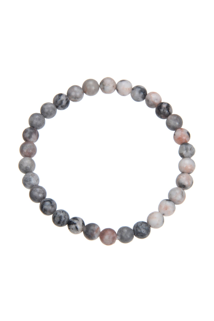 Rhodonite Stone Beaded Bracelet: 4MM