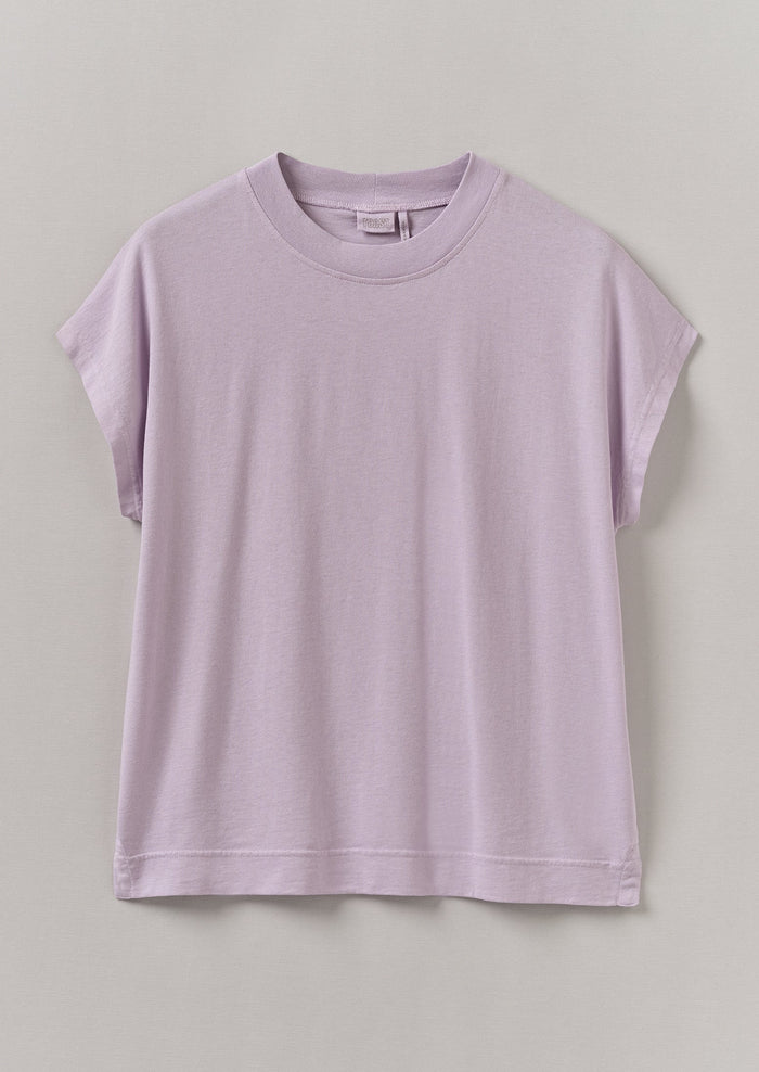 Rib Neck Sleeveless Tee | Wood Lilac