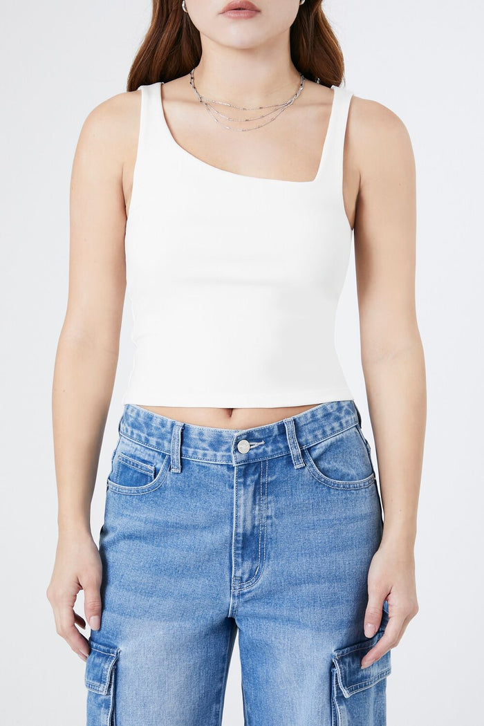 Ribbed Asymmetrical Tank Top