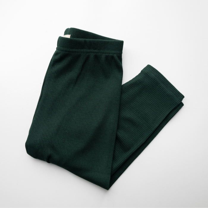 Ribbed Bamboo Leggings Olive