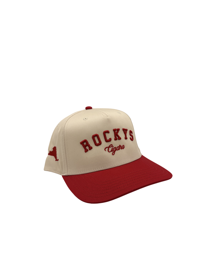 Rocky's Cigars Snapback Cream & Red