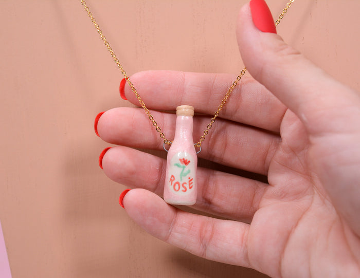 Rose Bottle Necklace