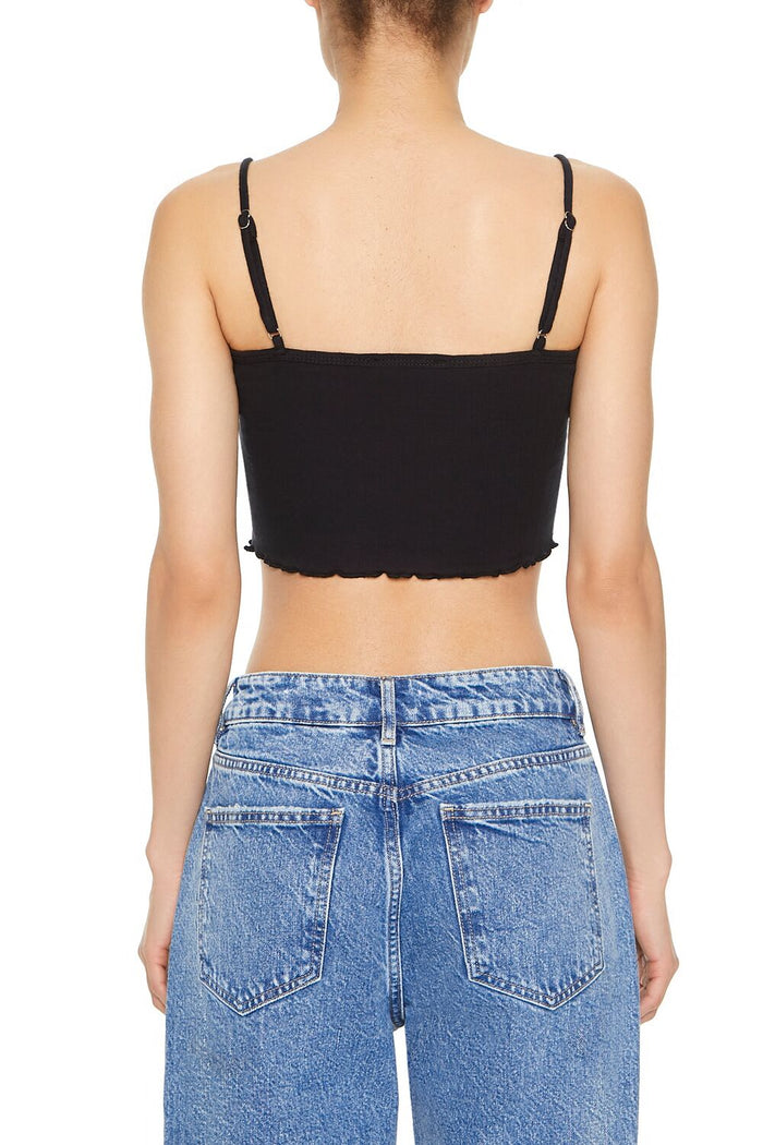 Rosette Lettuce-Edge Cropped Cami