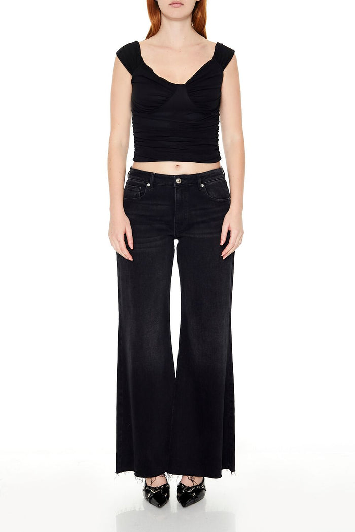 Ruched Bustier Crop Top
